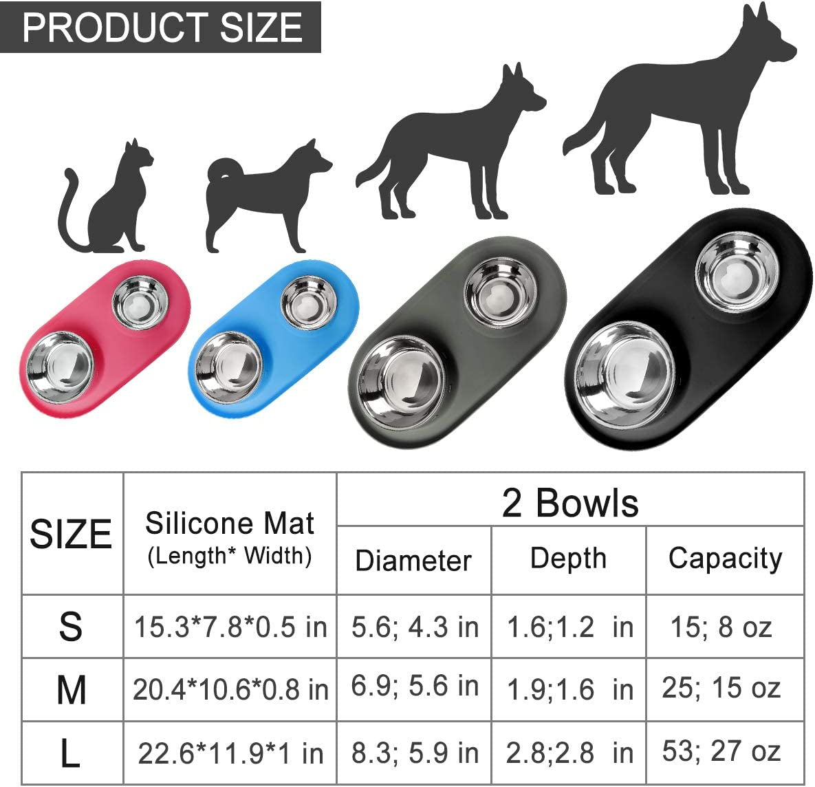 Slow Feeder Dog Bowls Insert, Soft Silicone Slow Eating Puppy Food Bowl for Small Medium Large Breed Dogs,Perfect with Stainless Steel Plastic Glass Ceramic Dog Bowls